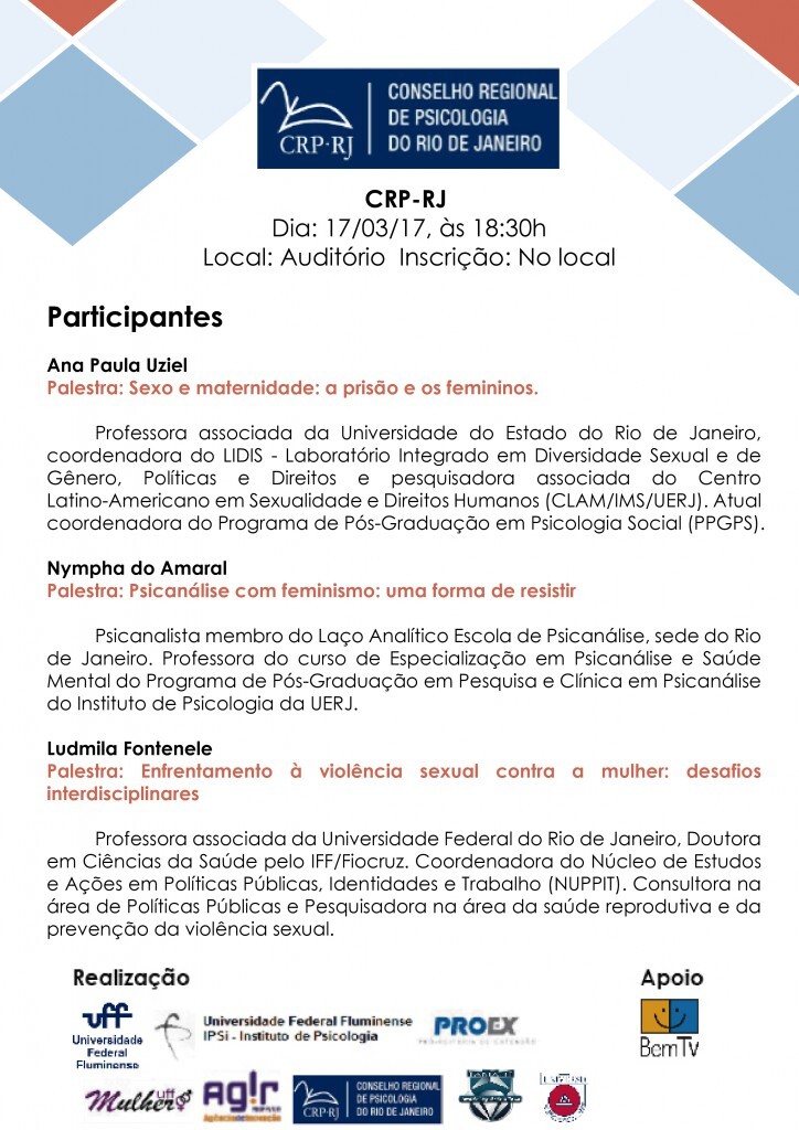 confira-programacao-do-debate-psicologia-resistencia-a-luta-das-mulheres-na-sede-do-crp-rj