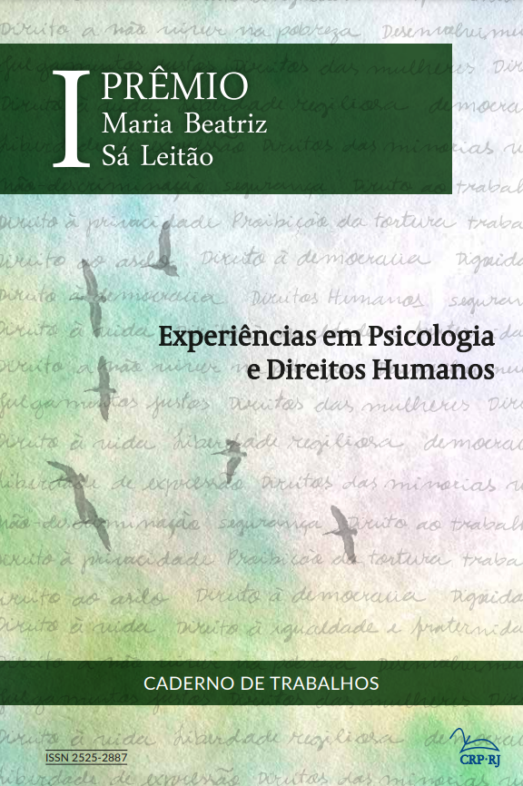 Caderno de trabalhos do I Prêmio Maria Beatriz Sá Leitão – Experiências em Psicologia e Direitos Humanos
